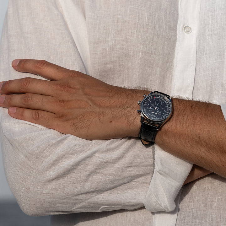 Frederique Constant Men's Silver Tone Case Grey Dial Quartz Watch