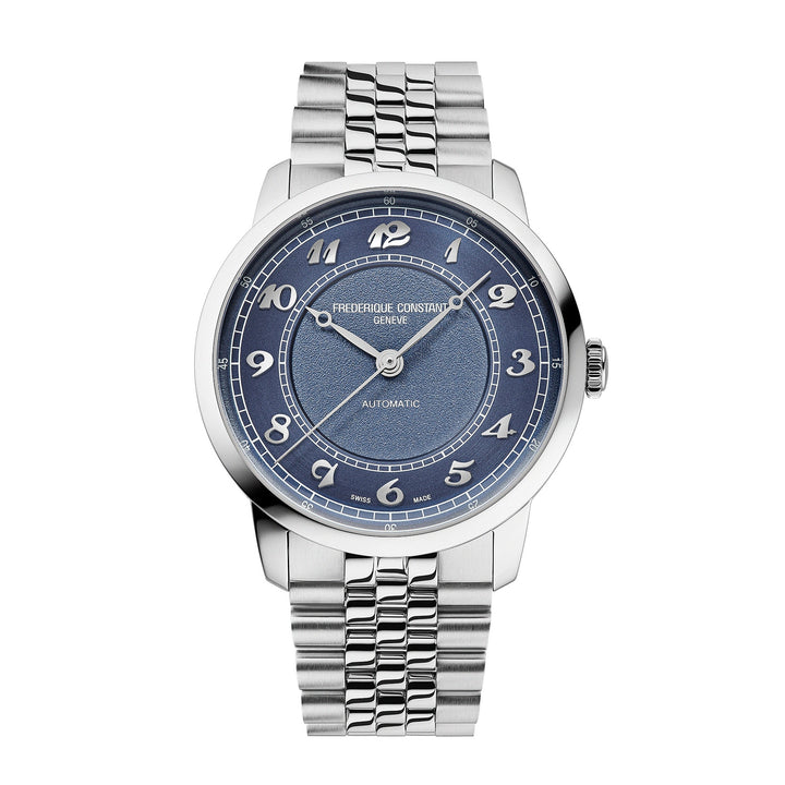 Frederique Constant Men's Silver Tone Case Blue Dial Automatic Watch