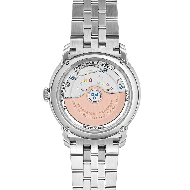 Frederique Constant Men's Silver Tone Case Blue Dial Automatic Watch