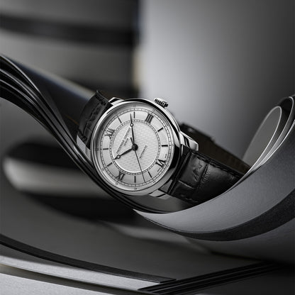 Frederique Constant Men's Silver Tone Case White Dial Automatic Watch - FC-301S3B6