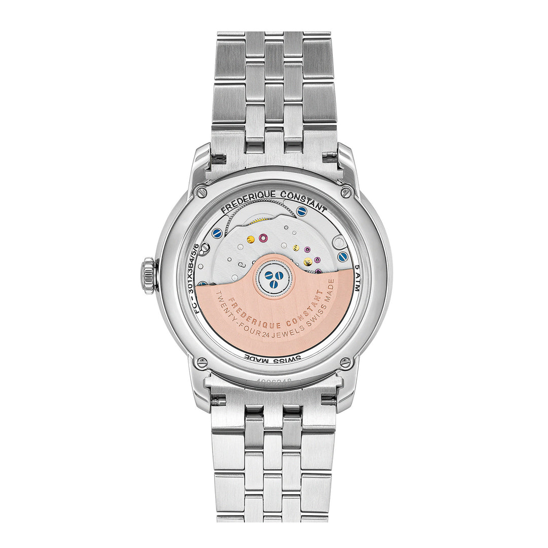 Frederique Constant Men's Silver Tone Case Salmon Dial Automatic Watch
