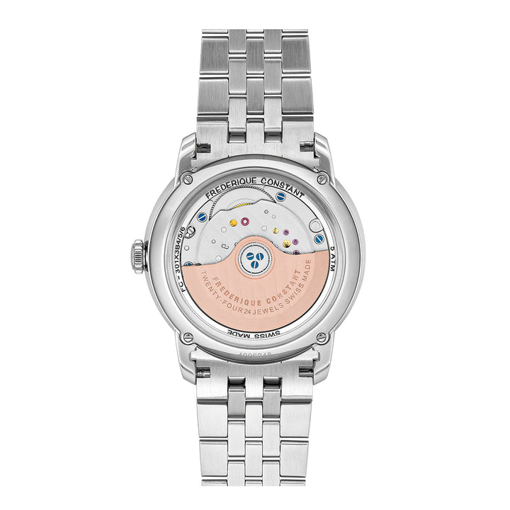 Frederique Constant Men's Silver Tone Case Salmon Dial Automatic Watch