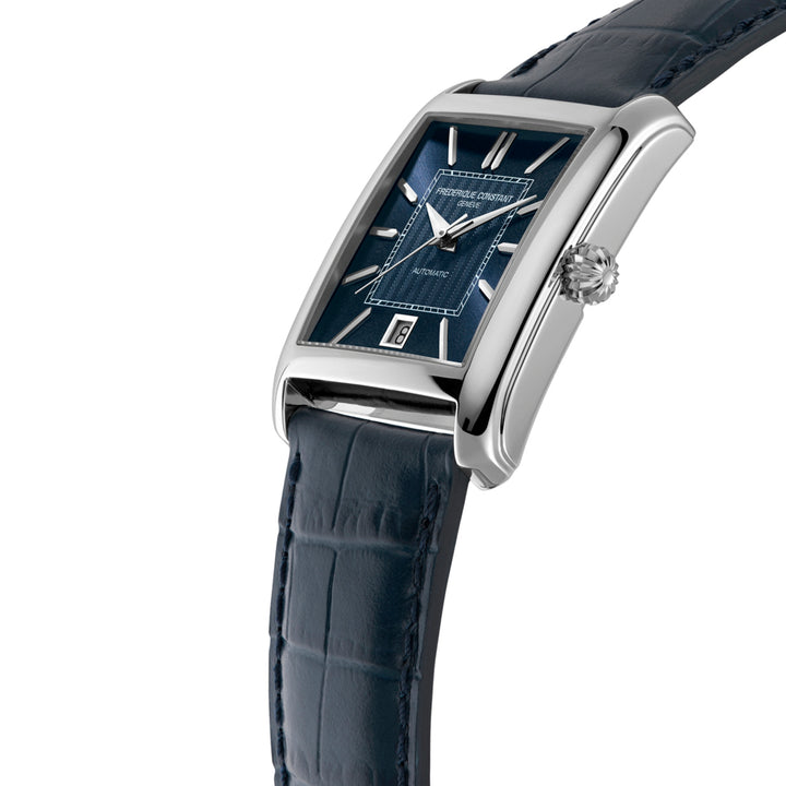 Frederique Constant Men's Silver Tone Case Blue Dial Automatic Watch