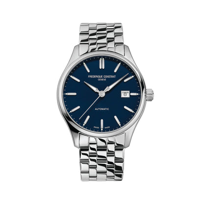 Frederique Constant Men's Silver Tone Case Blue Dial Automatic Watch - FC-303NN5B6B