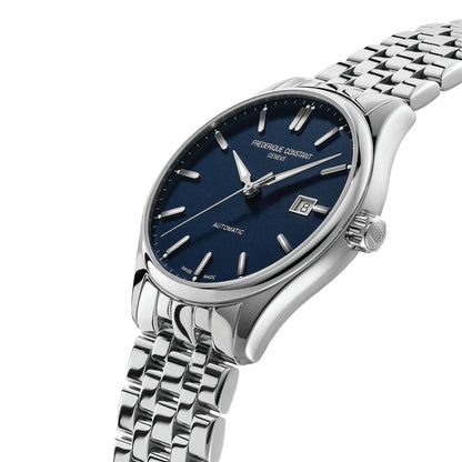Frederique Constant Men's Silver Tone Case Blue Dial Automatic Watch - FC-303NN5B6B