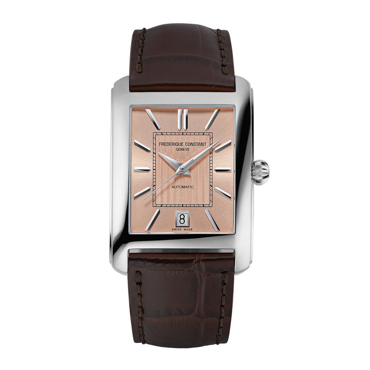 Frederique Constant Ladies Silver Tone Case Salmon Dial Automatic Watch