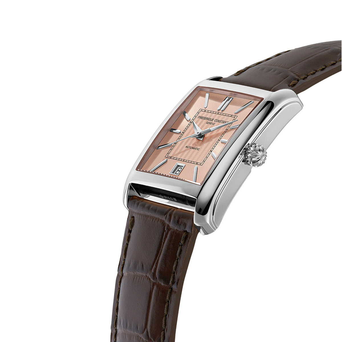 Frederique Constant Ladies Silver Tone Case Salmon Dial Automatic Watch - FC-303SAL4C6