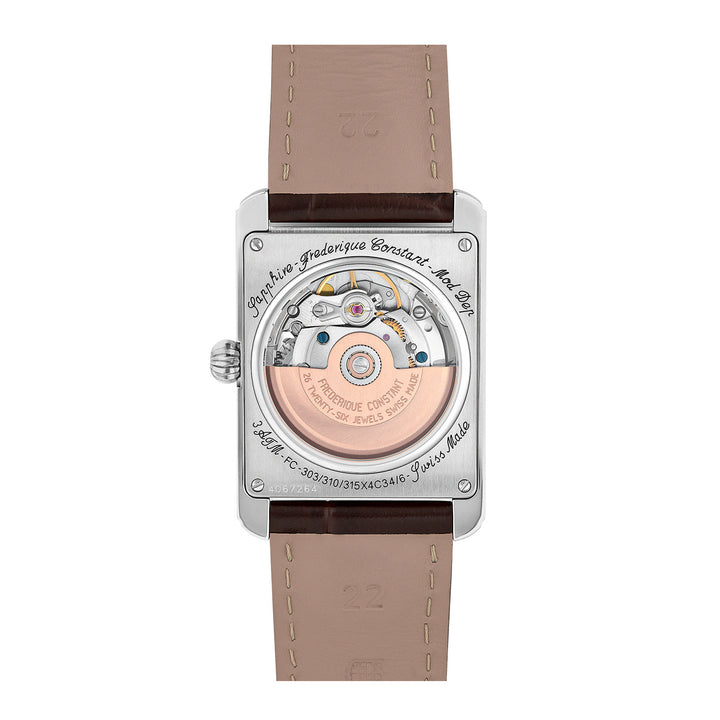 Frederique Constant Ladies Silver Tone Case Salmon Dial Automatic Watch