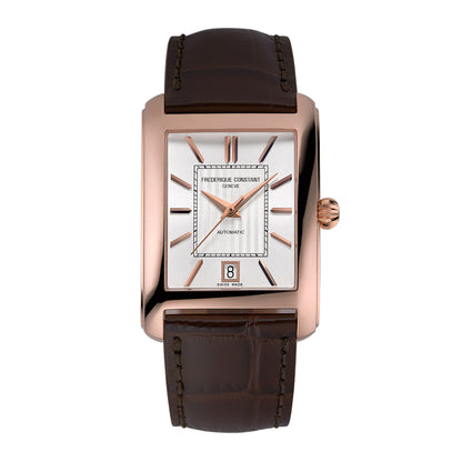 Frederique Constant Men's Rose Gold Tone Case Silver Dial  Automatic Watch - FC-303V4C4