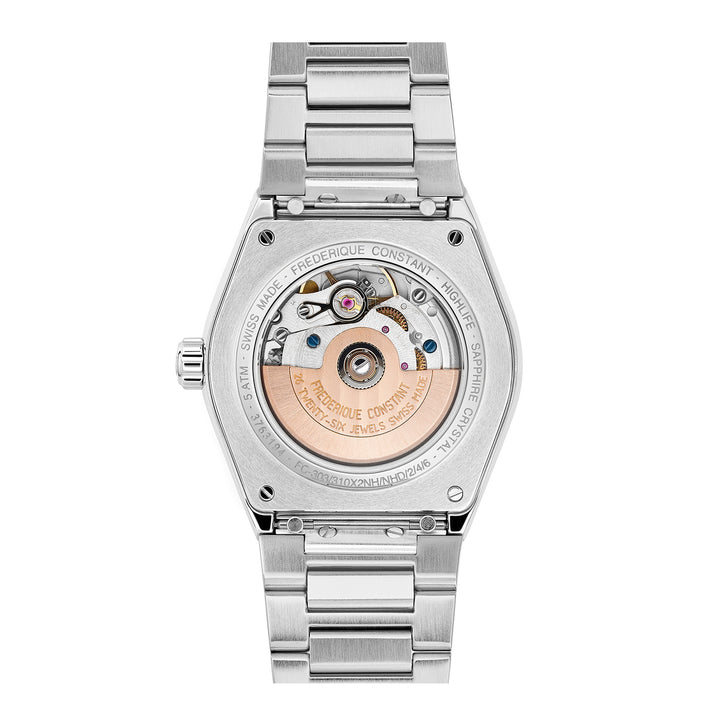 Frederique Constant Men's Silver Tone Case White Dial Automatic Watch