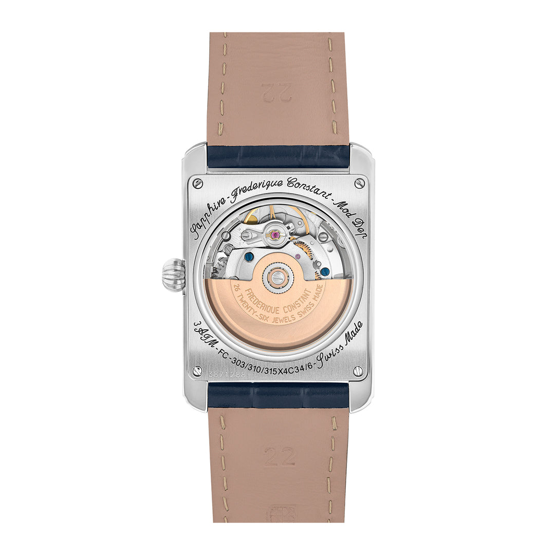 Frederique Constant Men's Silver Tone Case Blue Dial Automatic Watch