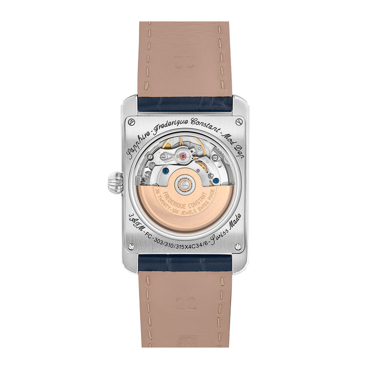 Frederique Constant Men's Silver Tone Case Blue Dial Automatic Watch