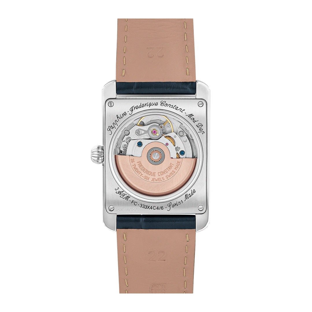 Frederique Constant Men's Silver Tone Case Blue Dial Automatic Watch