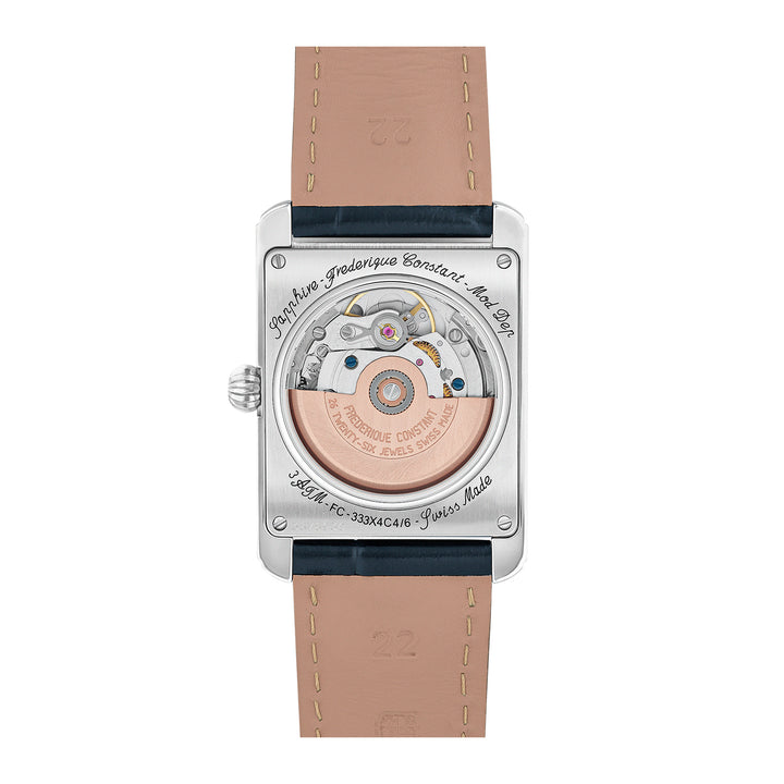 Frederique Constant Men's Silver Tone Case Blue Dial Automatic Watch