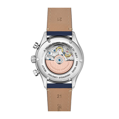 Frederique Constant Men's Silver Tone Case Ice Blue Dial Automatic Watch