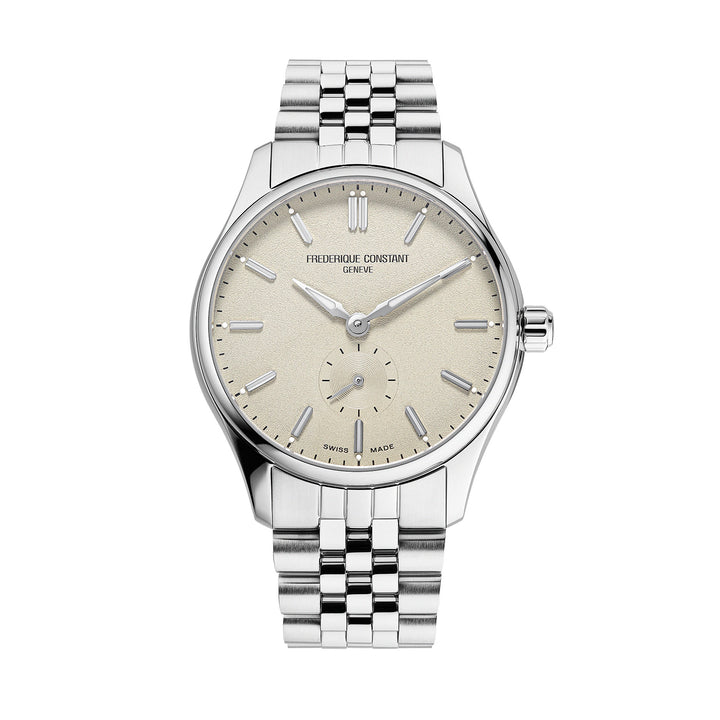 Frederique Constant Men's Silver Tone Case Beige Dial Automatic Watch