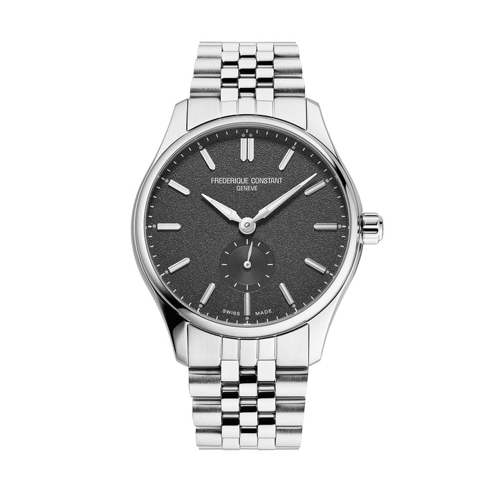 Frederique Constant Men's Silver Tone Case Black Dial Automatic Watch