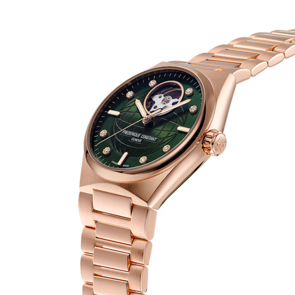 Frederique Constant Highlife Ladies Automatic Heartbeat Watch With Diamond Markers
