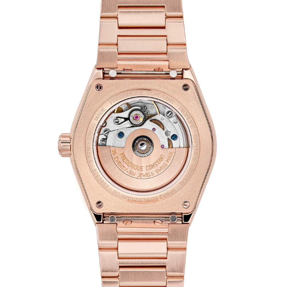 Frederique Constant Highlife Ladies Automatic Heartbeat Watch With Diamond Markers