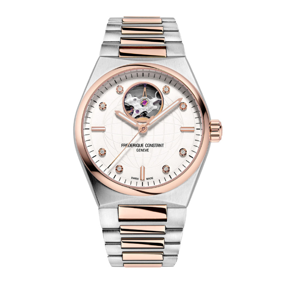 Frederique Constant Highlife Ladies Automatic Heartbeat Watch With Diamond Markers - K-FC-310VD2NH2B