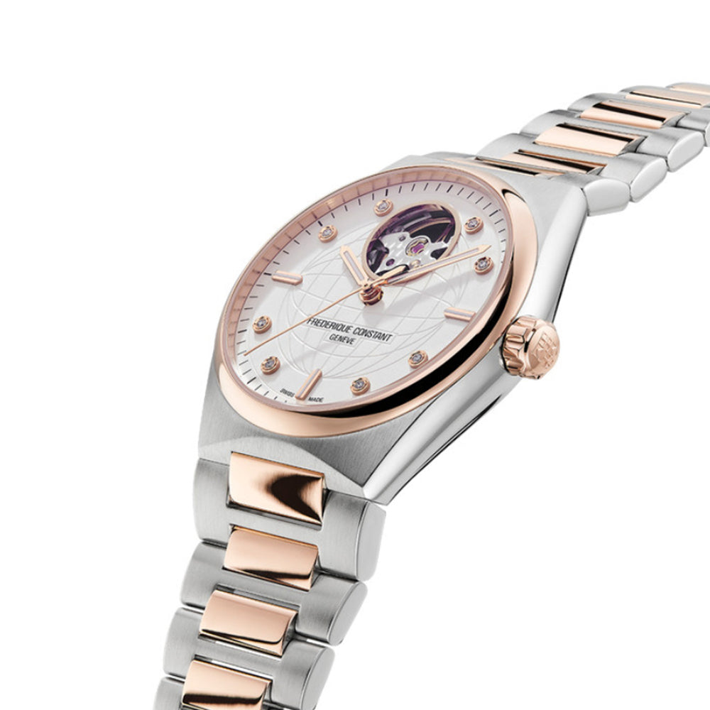 Frederique Constant Highlife Ladies Automatic Heartbeat Watch With Diamond Markers - K-FC-310VD2NH2B