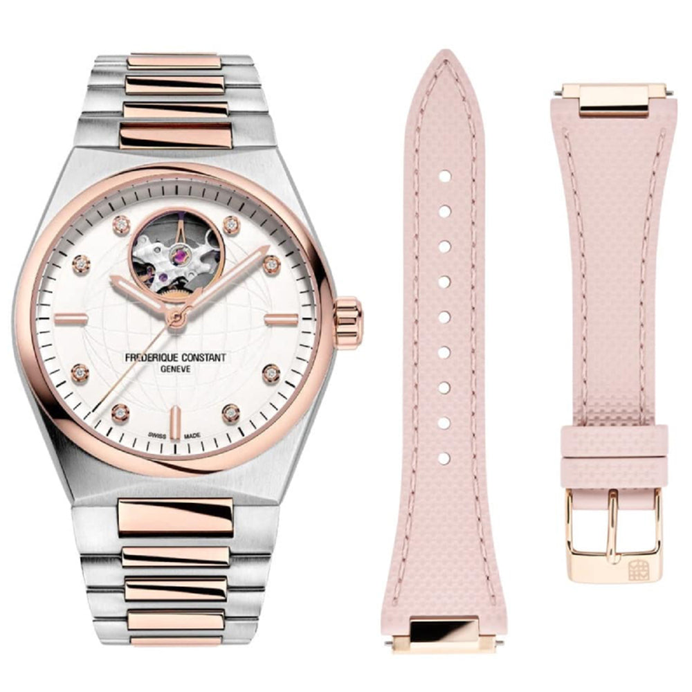 Frederique Constant Highlife Ladies Automatic Heartbeat Watch With Diamond Markers - K-FC-310VD2NH2B