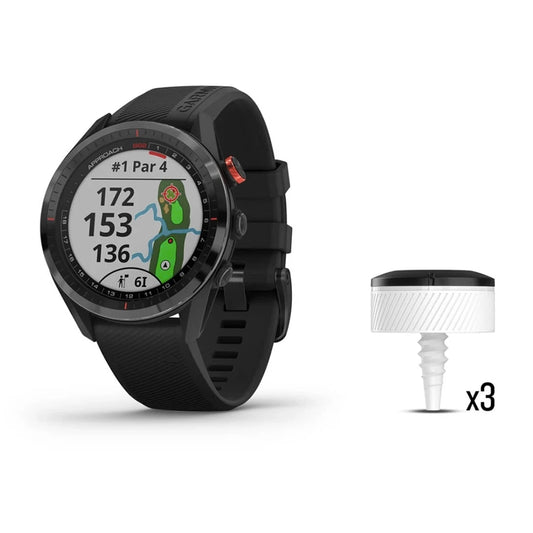 ساعة Garmin Approach S62 مع مستشعرات CT10، نظام تحديد المواقع للجولف، لون أسود، إصدار عالمي