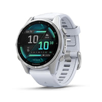 Garmin Fenix 8 - 43mm, Amoled, Silver With Whitestone Silicone Band