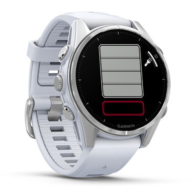 Garmin Fenix 8 - 43mm, Amoled, Silver With Whitestone Silicone Band