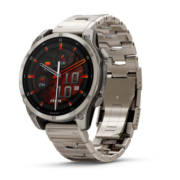 Garmin Fenix 8 - 47mm, Amoled, Sapphire Bare Titanium Graphite With Titanium Band Plus Graphite Silicone Band