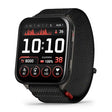 Garmin Venu X1 - أسود مع غطاء خلفي من التيتانيوم بلون أردوازي وحزام نايلون مريح باللون الأسود