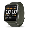 Garmin Venu X1 - لون الطحلب مع غطاء خلفي من التيتانيوم وسوار نايلون مريح بلون الطحلب