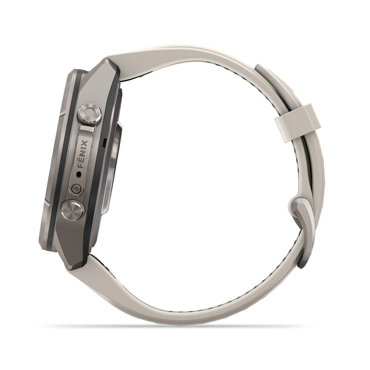 GARMIN FENIX 9 PRO 43MM AMOLED LTE TITANIUM WITH FOG GREY SILICONE BAND