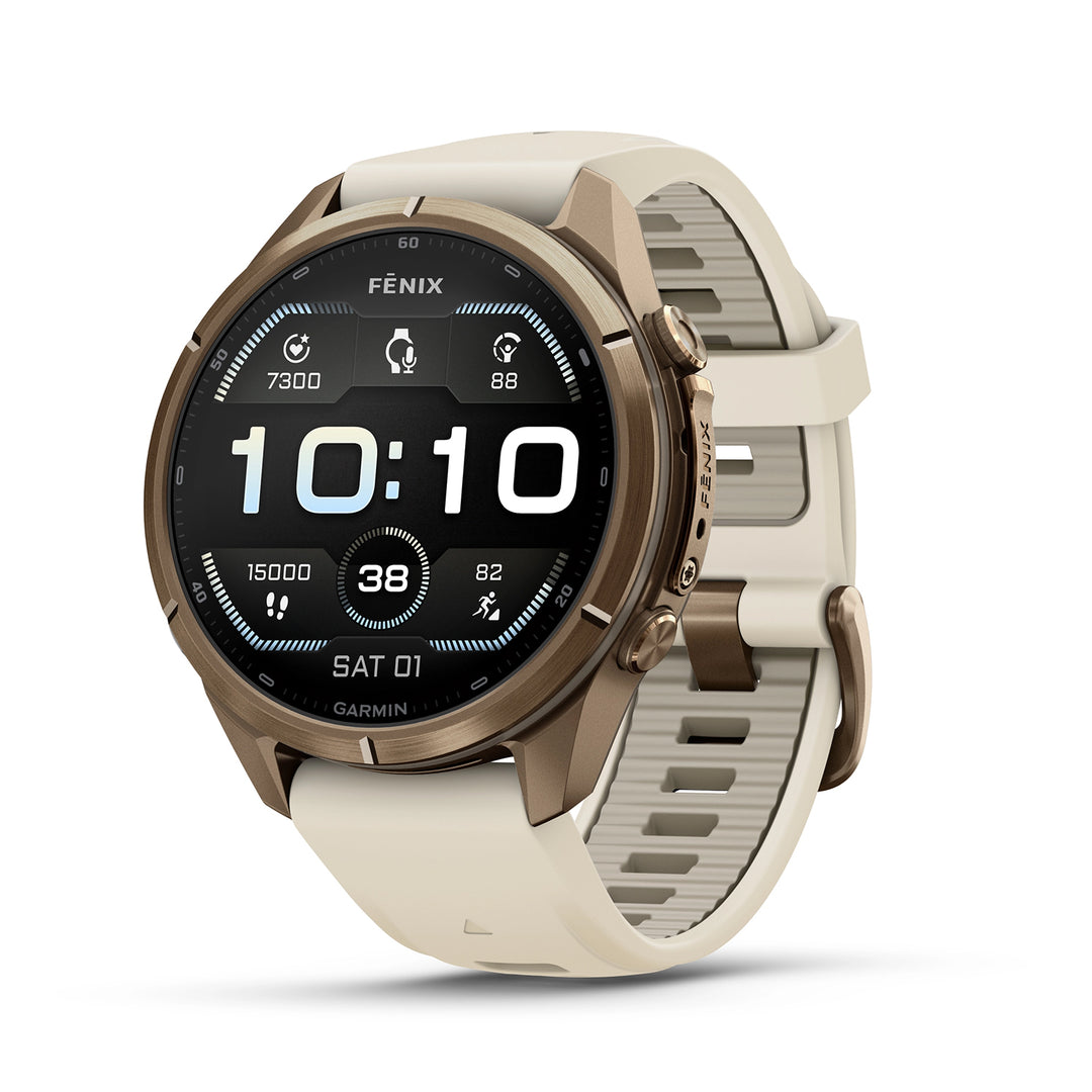 GARMIN FENIX 9 PRO 43MM AMOLED TITANIUM WITH FOG GREY SILICONE BAND