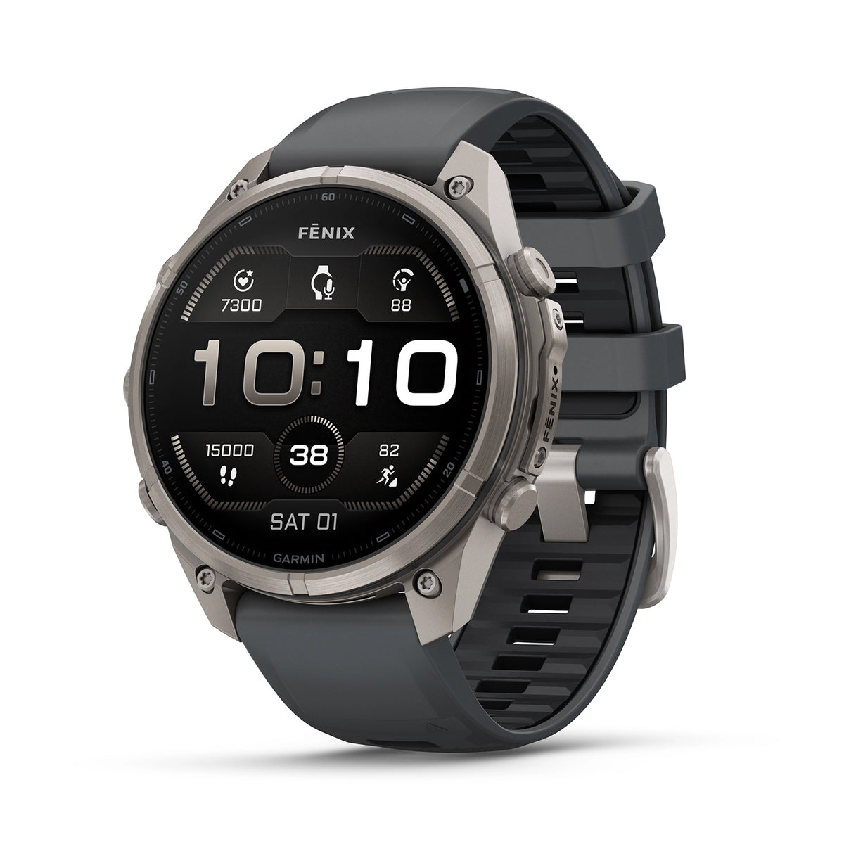 GARMIN FENIX 9 PRO 47MM AMOLED TITANIUM WITH PEBBLE GREY SILICONE BAND