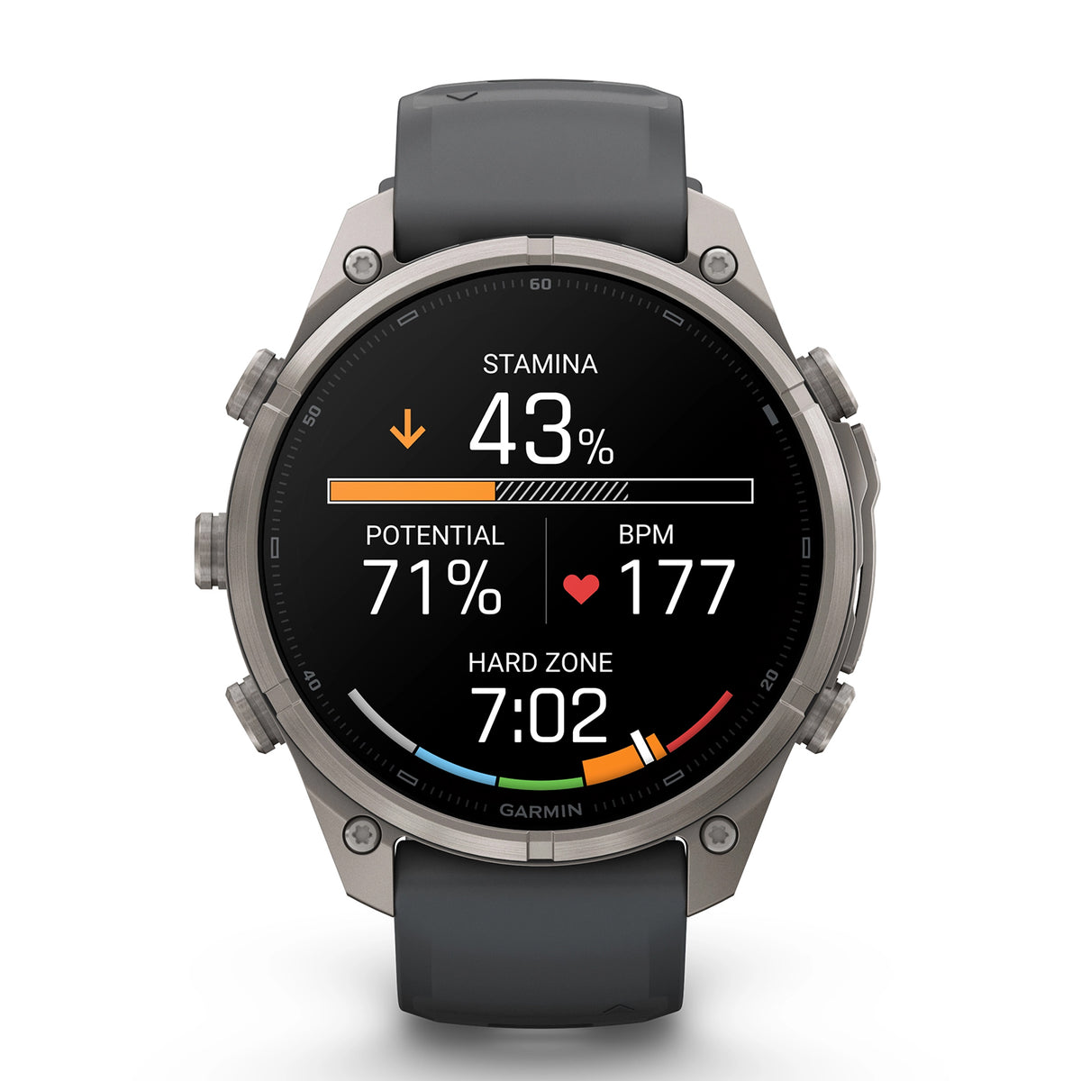 GARMIN FENIX 9 PRO 47MM AMOLED TITANIUM WITH PEBBLE GREY SILICONE BAND - 010-04336-26