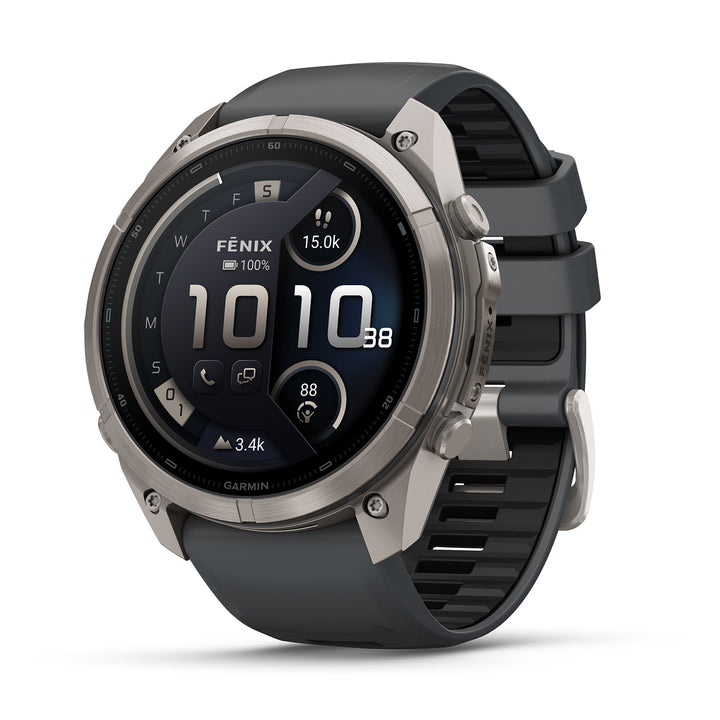 GARMIN FENIX 9 PRO 51MM AMOLED LTE TITANIUM WITH PEBBLE GREY SILICONE BAND