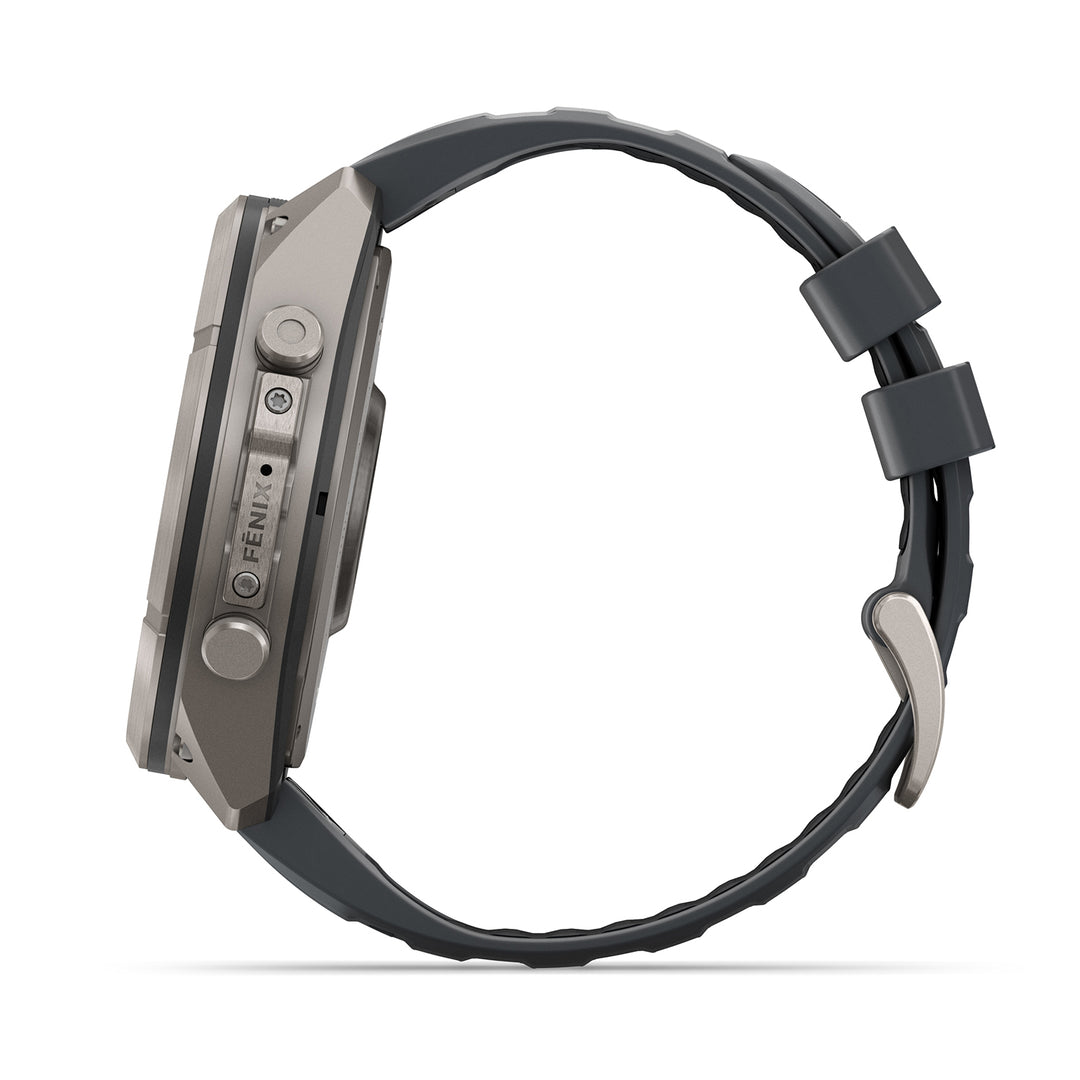 GARMIN FENIX 9 PRO 51MM AMOLED LTE TITANIUM WITH PEBBLE GREY SILICONE BAND