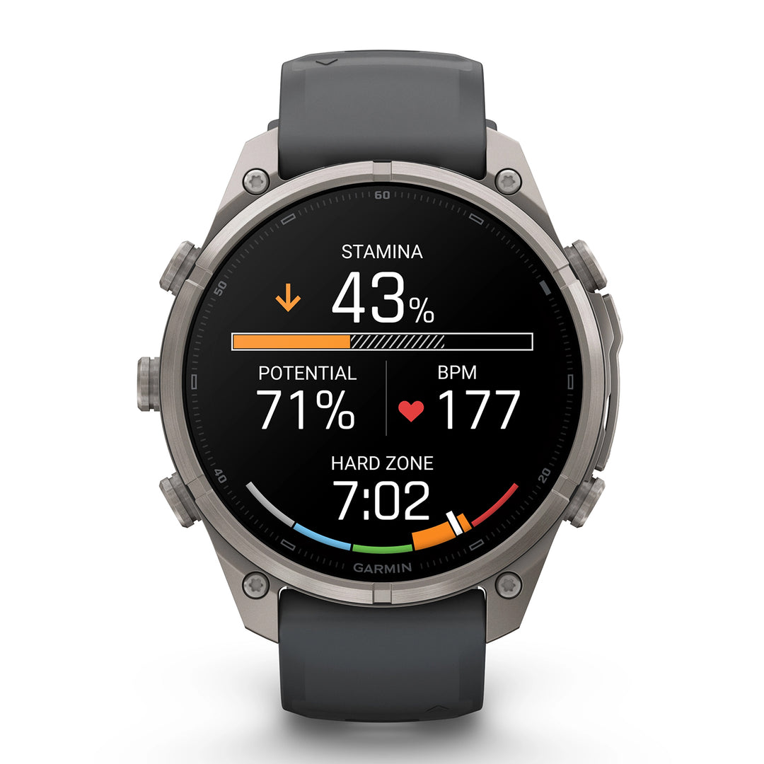 GARMIN FENIX 9 PRO 51MM AMOLED TITANIUM WITH PEBBLE GREY SILICONE BAND