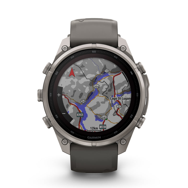 GARMIN FENIX 9 PRO 47MM SOLAR LTE TITANIUM WITH PEBBLE GREY SILICONE BAND