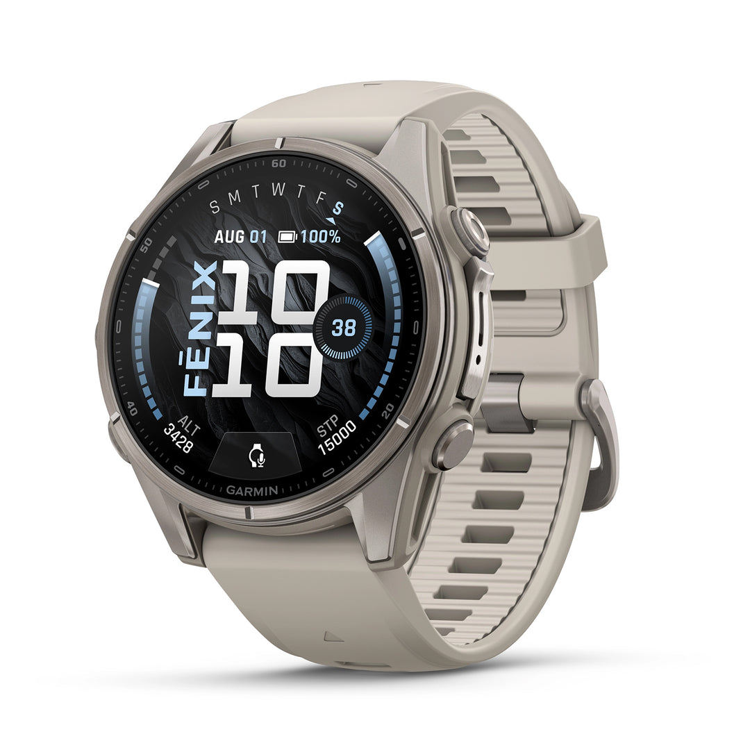 GARMIN FENIX 9 43MM AMOLED TITANIUM WITH FOG GREY SILICONE BAND