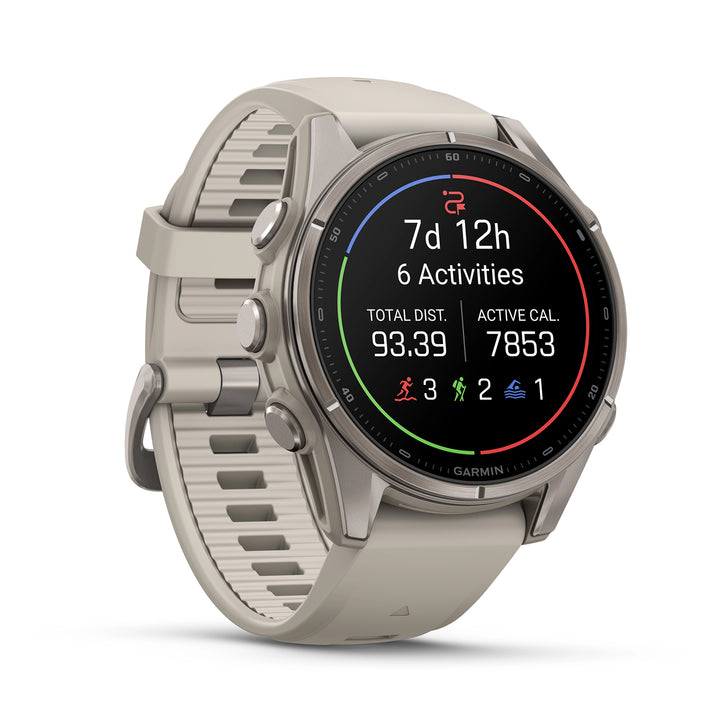 GARMIN FENIX 9 43MM AMOLED TITANIUM WITH FOG GREY SILICONE BAND