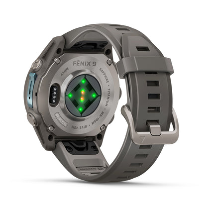 GARMIN FENIX 9 47MM TITANIUM WITH PEBBLE GREY SILICONE BAND