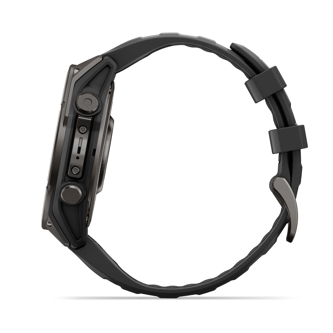 GARMIN FENIX 9 47MM CARBON GRAY DLC TITANIUM WITH BLACK PEBBLE GREY SILICONE BAND
