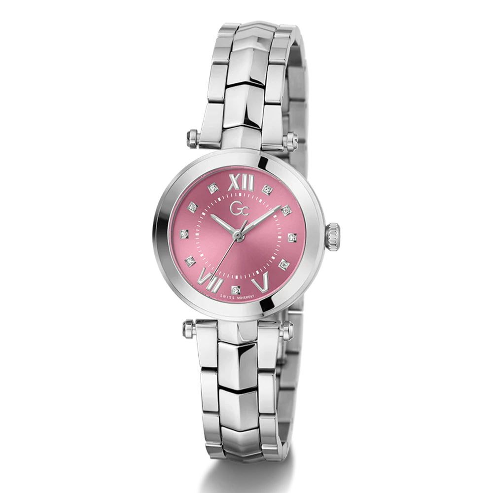GC Women's Watch Silver Tone Case Pink Dial Quartz