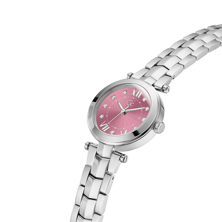 GC Women's Watch Silver Tone Case Pink Dial Quartz