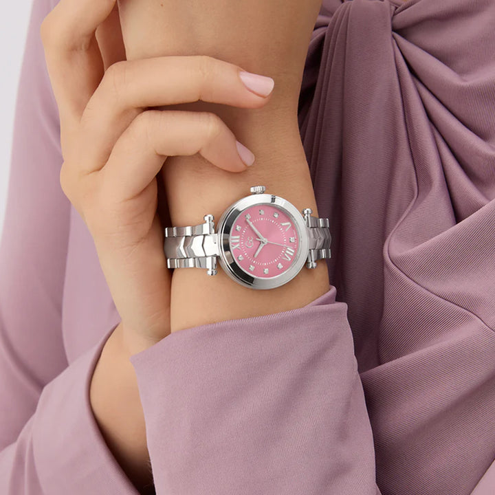 GC Women's Watch Silver Tone Case Pink Dial Quartz