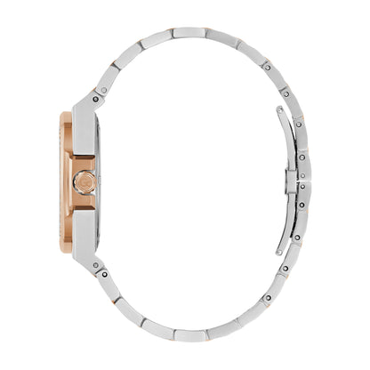 Gc Women's Watch Silver & Rose Gold Tone Case Quartz