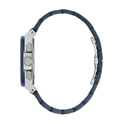 Gc Men's Watch Silver & Blue Tone Case Quartz