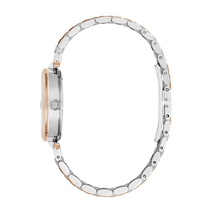 Gc Women's Watch Silver & Rose Gold Tone Case Quartz